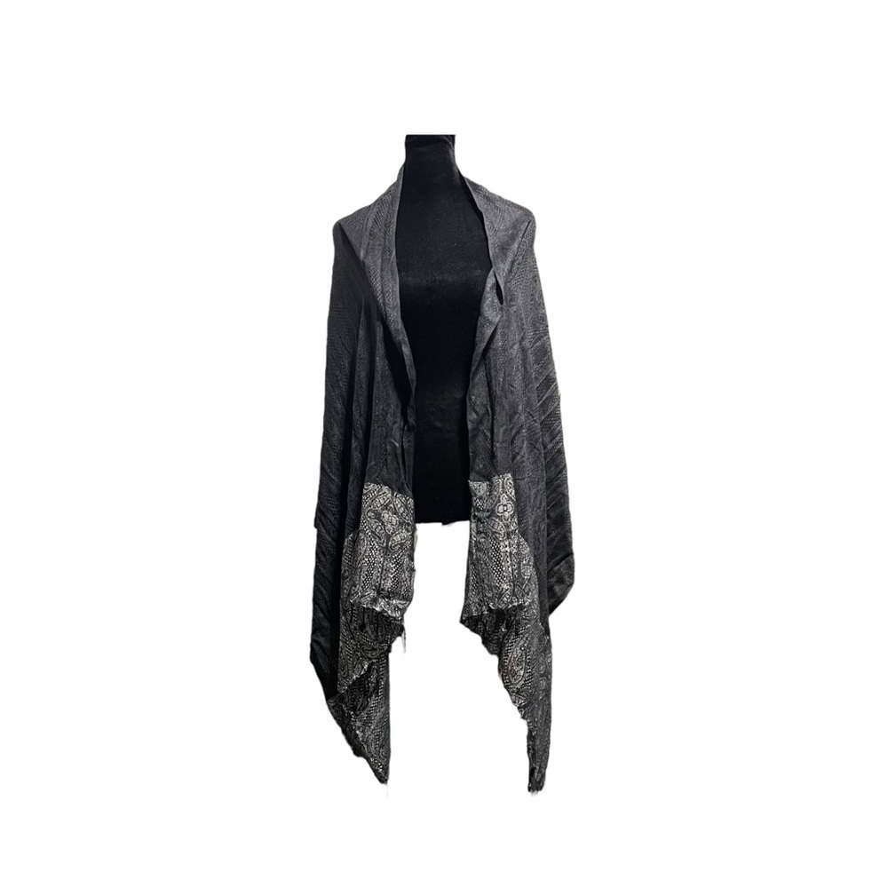 Collection Eighteen 100% Silk Shawl Wrap Fringe Hem